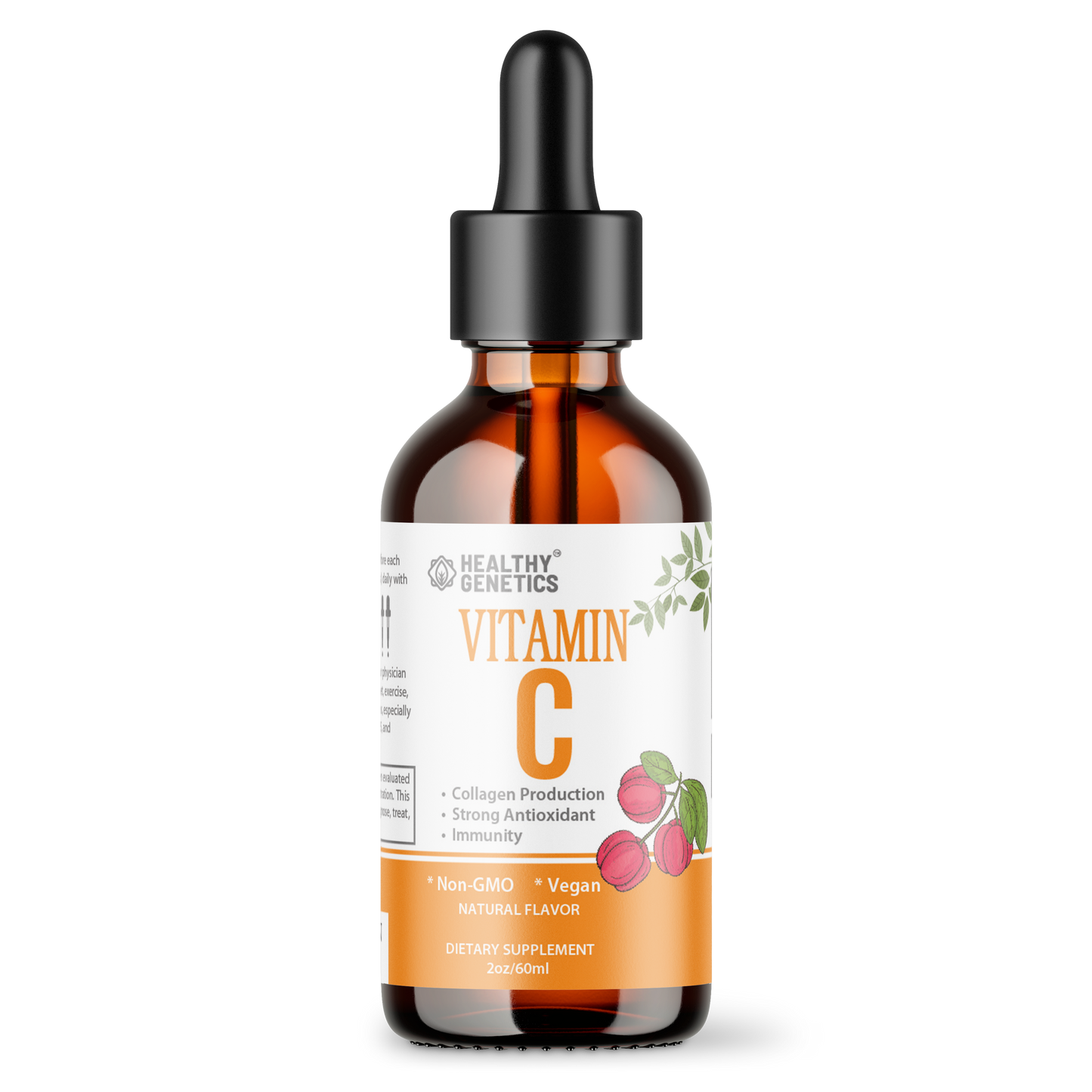 Vitamin C Supplement | Liquid Vitamin C Liquid Drops for Adults & Kids | Acerola Cherry | Immune Support Supplement | Antioxidant | Skin | Vegan | Non-GMO | Gluten Free | 2 Fl