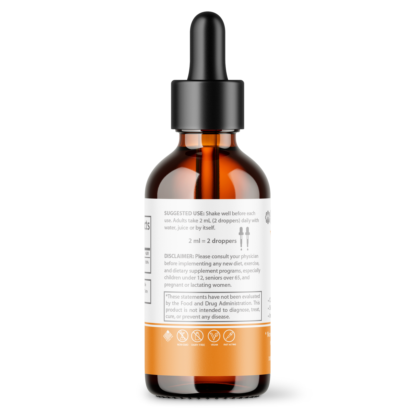Vitamin C Supplement | Liquid Vitamin C Liquid Drops for Adults & Kids | Acerola Cherry | Immune Support Supplement | Antioxidant | Skin | Vegan | Non-GMO | Gluten Free | 2 Fl
