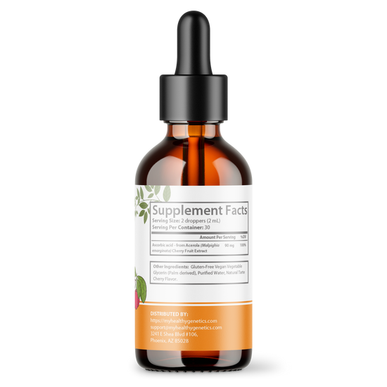 Vitamin C Supplement | Liquid Vitamin C Liquid Drops for Adults & Kids | Acerola Cherry | Immune Support Supplement | Antioxidant | Skin | Vegan | Non-GMO | Gluten Free | 2 Fl