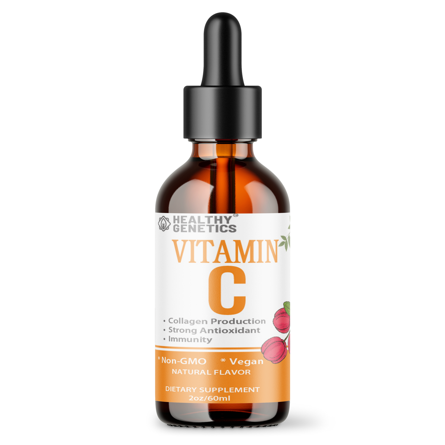 Vitamin C Supplement | Liquid Vitamin C Liquid Drops for Adults & Kids | Acerola Cherry | Immune Support Supplement | Antioxidant | Skin | Vegan | Non-GMO | Gluten Free | 2 Fl