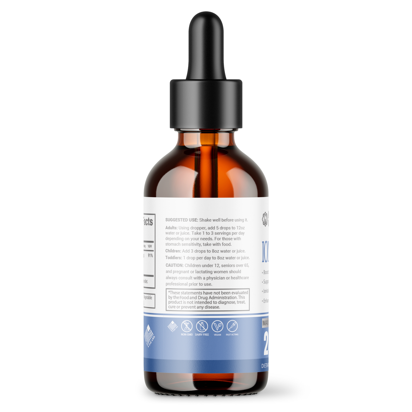 Liquid Zinc Drops Concentrate for entire family | 240 Day Supply | Zinc Sulfate 2400mg | Immunity, Mood, Brain Thyroid | 2 Oz