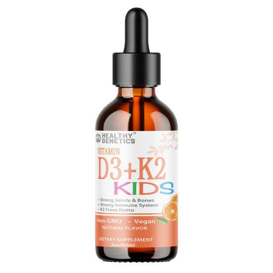 Liquid Vitamin D3 + K2 Drops for Children | Joints & Bones | Immunity System | K2 from Natto