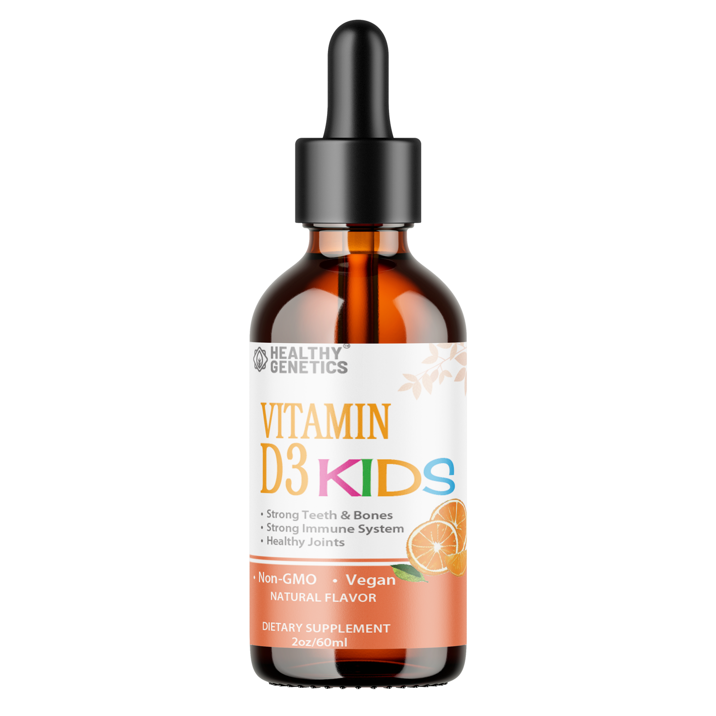 Liquid Vitamin D3 Kids | 680IU Vitamin D Liquid Drops(Cholecalciferol) | Bones | Immune | Heart Health | Boost Energy | 2oz